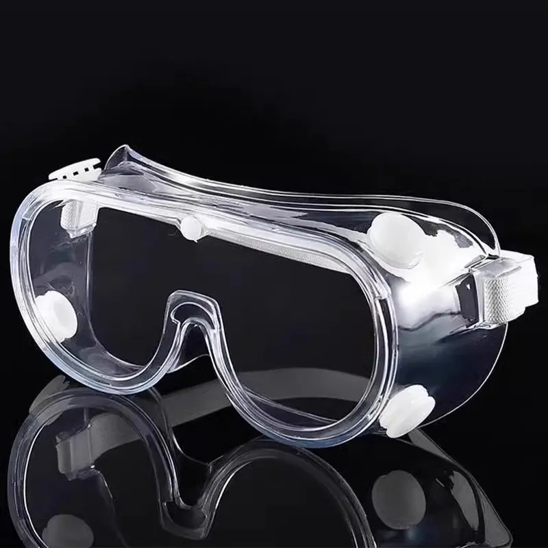 Détail des branches et de la monture des lunettes de sécurité anti-buée pour écran PC, sur fond clair.