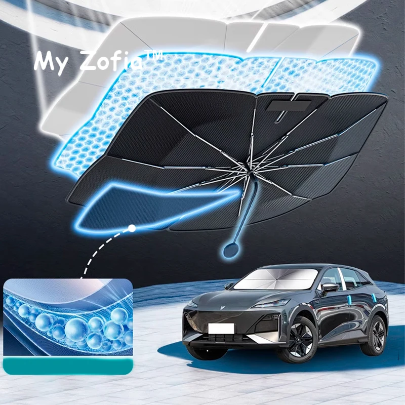 Car Windshield Sunshade Foldable Umbrella amry Front Heat Insulation Accessories for Changan Deepal S07
