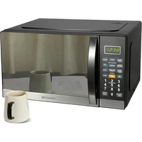 Countertop Microwave Oven,Sleek Mirrored Finish 10 Power Levels, 6 Auto Menus,Glass Turntable and Child Safe Lock,1.1 Cu. Ft 1