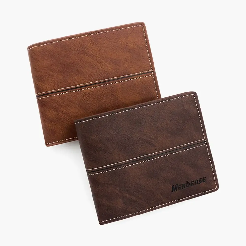 

Многофункциональный короткий маленький кошелек, вместительный кожаный кошелек для монет, мужская сумка с несколькими отделениями для карт