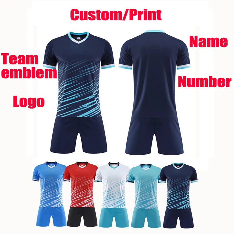 Football uniform customization Sportswear custom Logo printing Football training clothing Adults and Kid Soccer Clothes