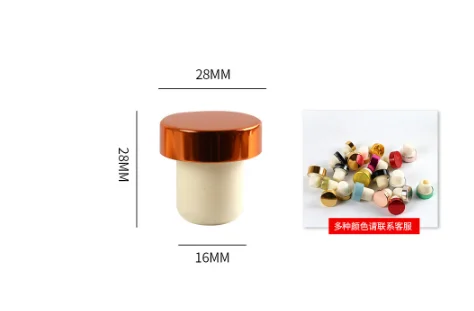 05 High molecular T-shaped cork wine bottle stopper sealing rubber wooden cork empty wine bottle cap metal stopper