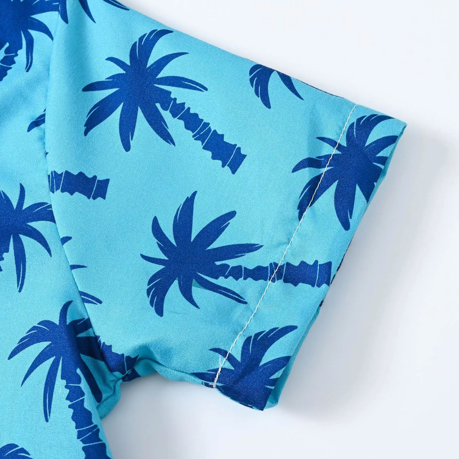 Jungen lässig Hawaii-Stil Kostüm Set Kurzarm Print Shirt mit Shorts Eimer Hut Sommer tropischen Strand Urlaub Outfit – Detail 29