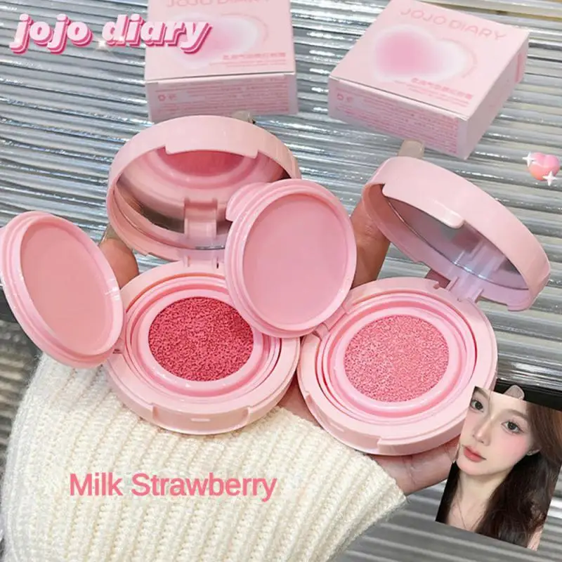 JOJO DIARY Cushion Blush Blendable Shade Powder Puff Whitening without Sticking Long Lasting Makeup Blusher
