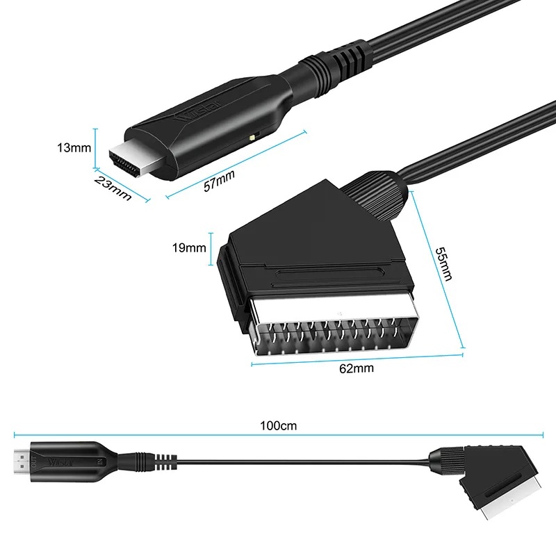 Il Cavo Da Hdmi A Scart,Scart A Hdmi È Lungo 1 Metro Per Un Facile Cavo Di Conversione