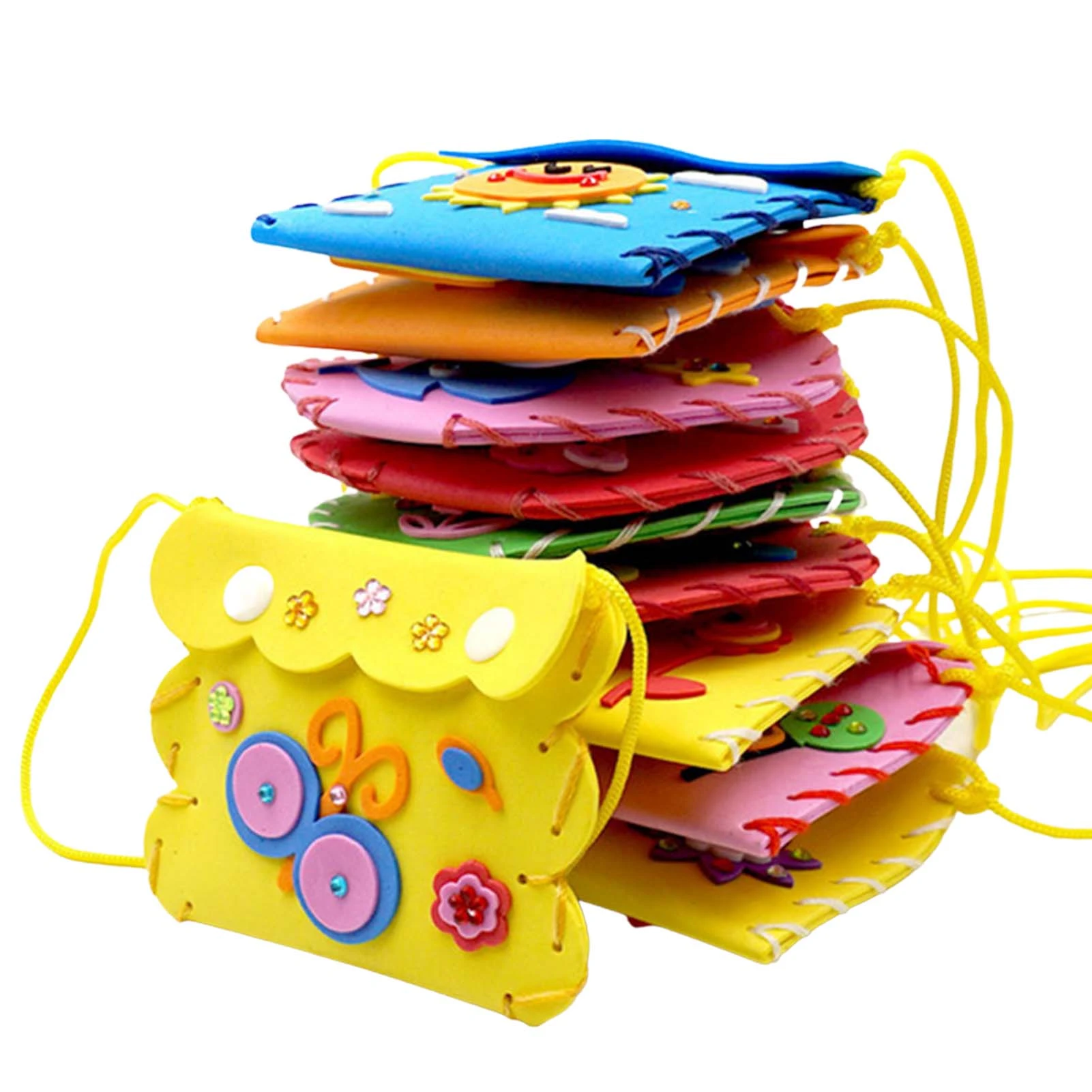 Juguetes de manualidades para niños, rosa para niñas, regalo de fabricación de juguetes DIY, bolso de mano de animales, manualidades, juguete educativo, Color aleatorio, nuevo| | - AliExpress