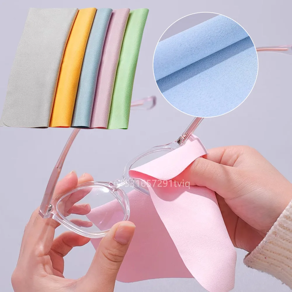 

10Pcs/Lot Eyeglasses Microfiber Clean Cloth For Lens Phone Screen Cleaning Wipes Tools Soft Chamois Glasses Cleaner 10*10cm