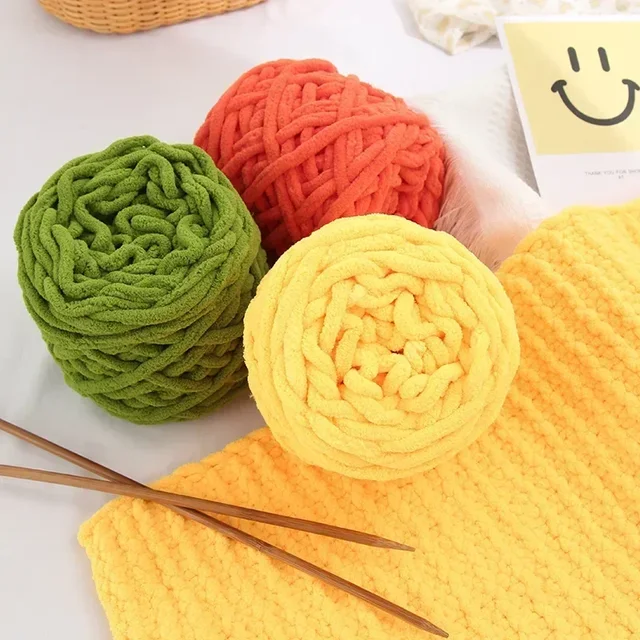 Chenille Knitting Yarn Ball 1