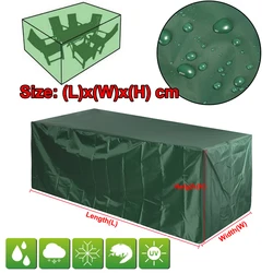 Waterproof Outdoor Patio Furniture Dustproof Cover - Green - 170x71x94cm (Green)