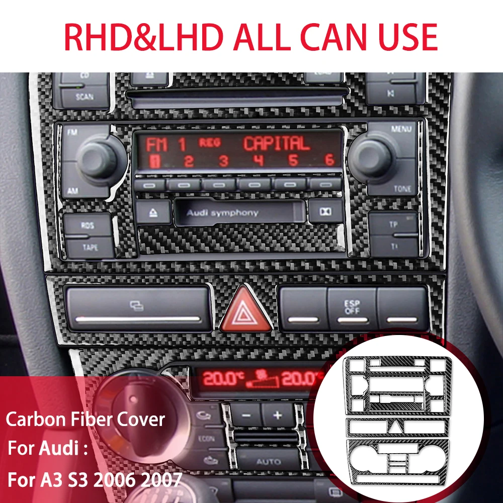 Carbon Fiber Headlight Switch Stickers For Audi A3 S3 8P 2006 2007 Interior  Accessoire Voiture - AliExpress