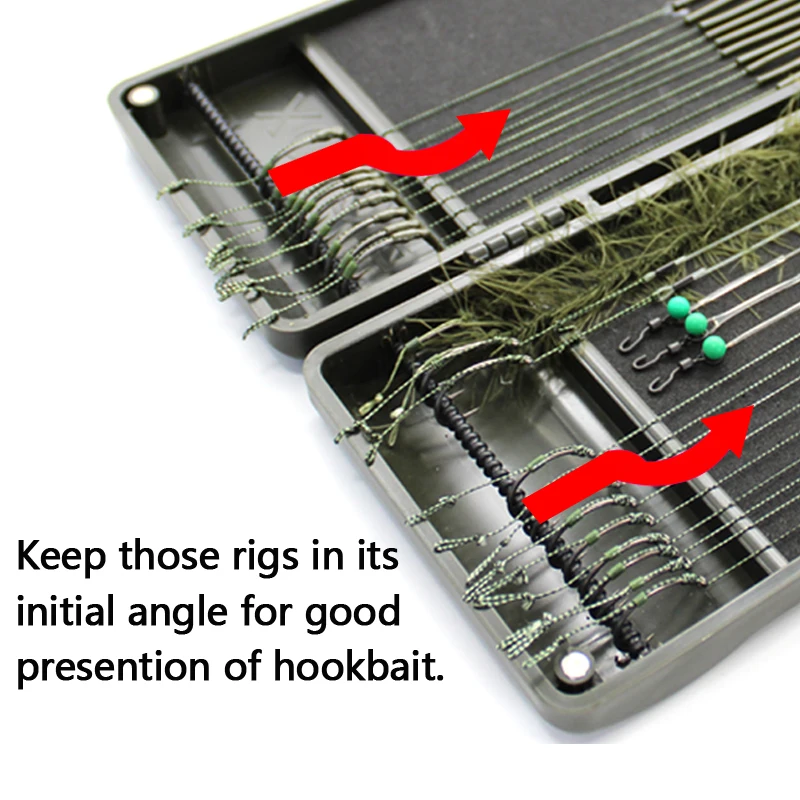 Ronnie Rig Storage Box 용 Rig Stop pin이있는 잉어 낚시 터..