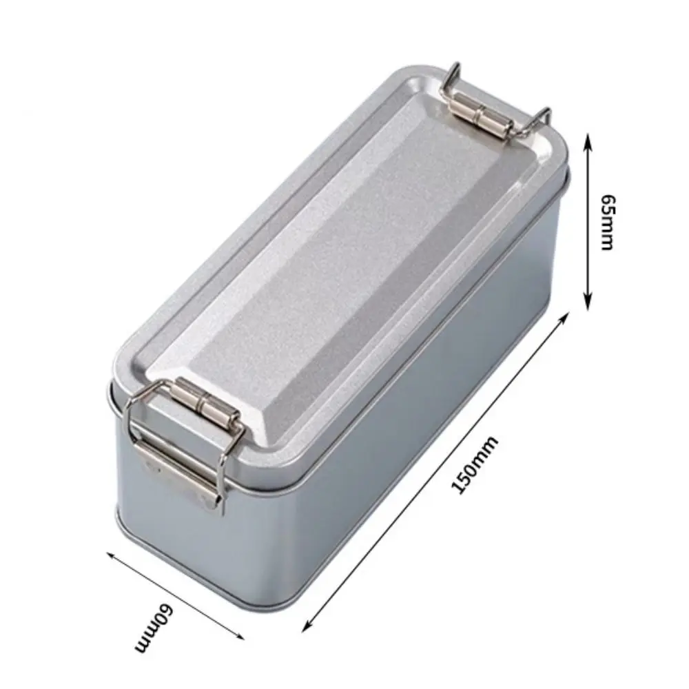 Metal Storage Box Old-fashioned Rectangular Iron Box Cake Packaging Durable with Lid Candy
