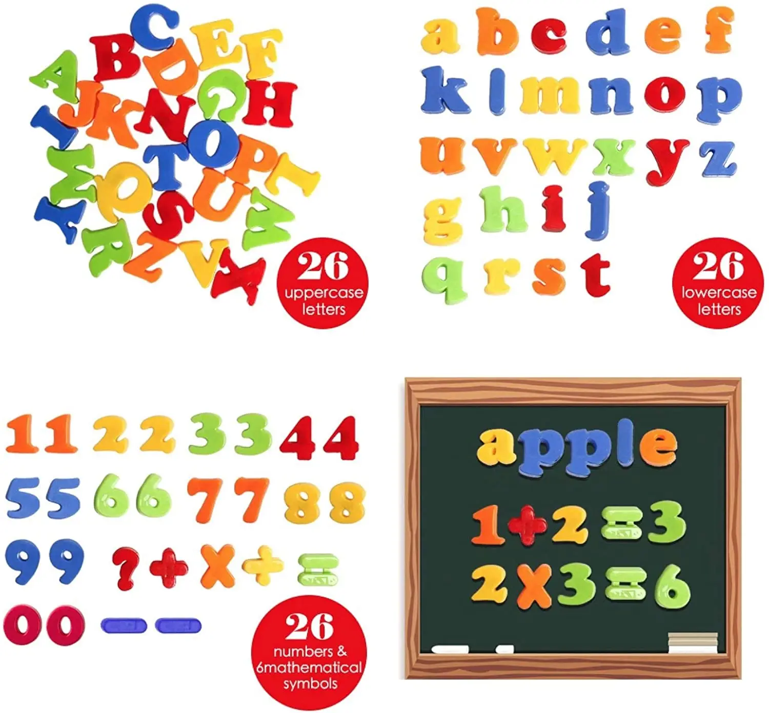 26 Magnetic Letters Plastic Refrigerator Stickers Uppercase Lowercase Numbers Toddlers Learn To Spell Count Educational Toys