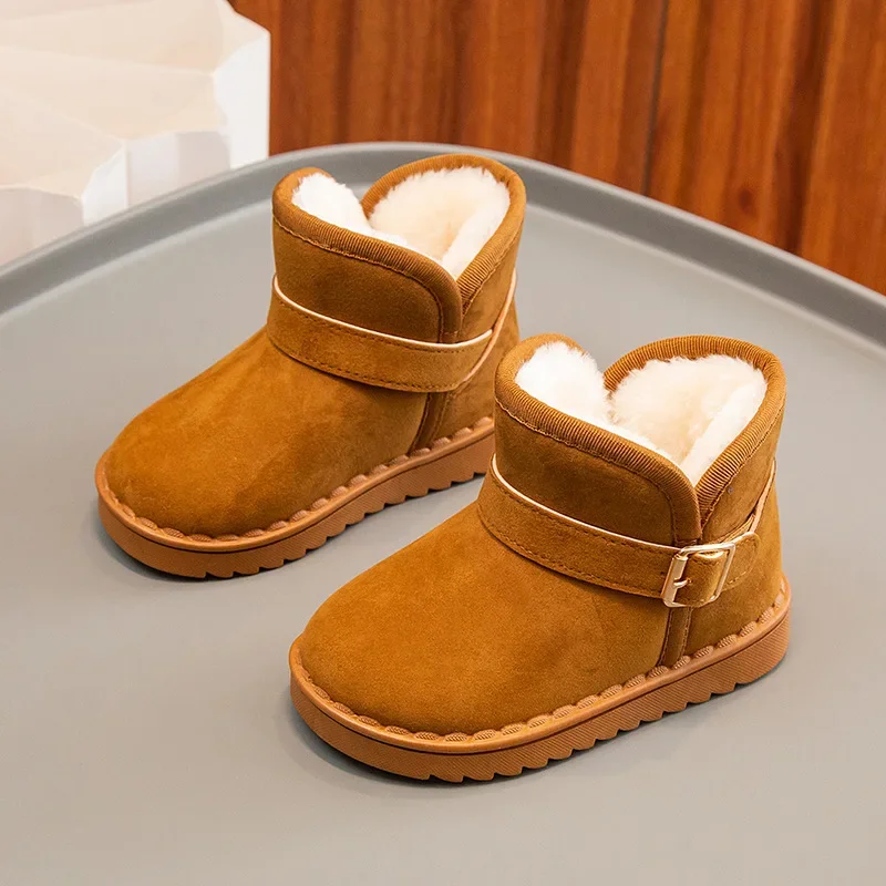 Winter Children's Snow Boots Girls' Shoes Boys' Boots Baby Non Slip Plush Thick Cotton Shoes 2-10Years Old Kids winter snow boots