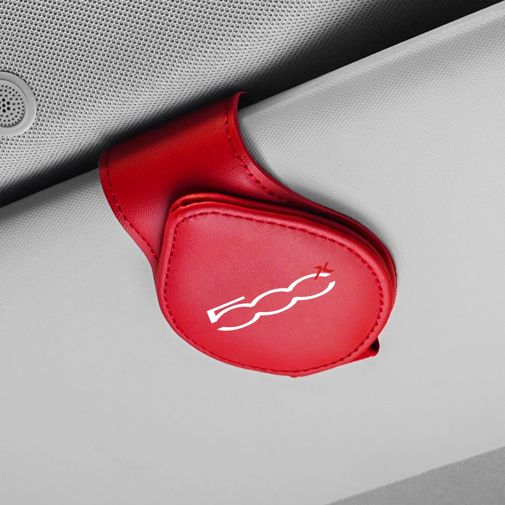 フィアット 500 バイザー ホルダー クリップ サングラス・カード・メガネ 色：ベージュ 2個セット 車のサンバイザーサングラスホルダークリップサンバイザーチケット