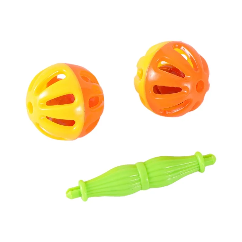Parrot Toy 2/1pcs Creative Rattle Bite Resistant Bird Toy Double-head Bell Ball Cage Parrot Training Pet Accessories Игрушки parrot toy bird toy