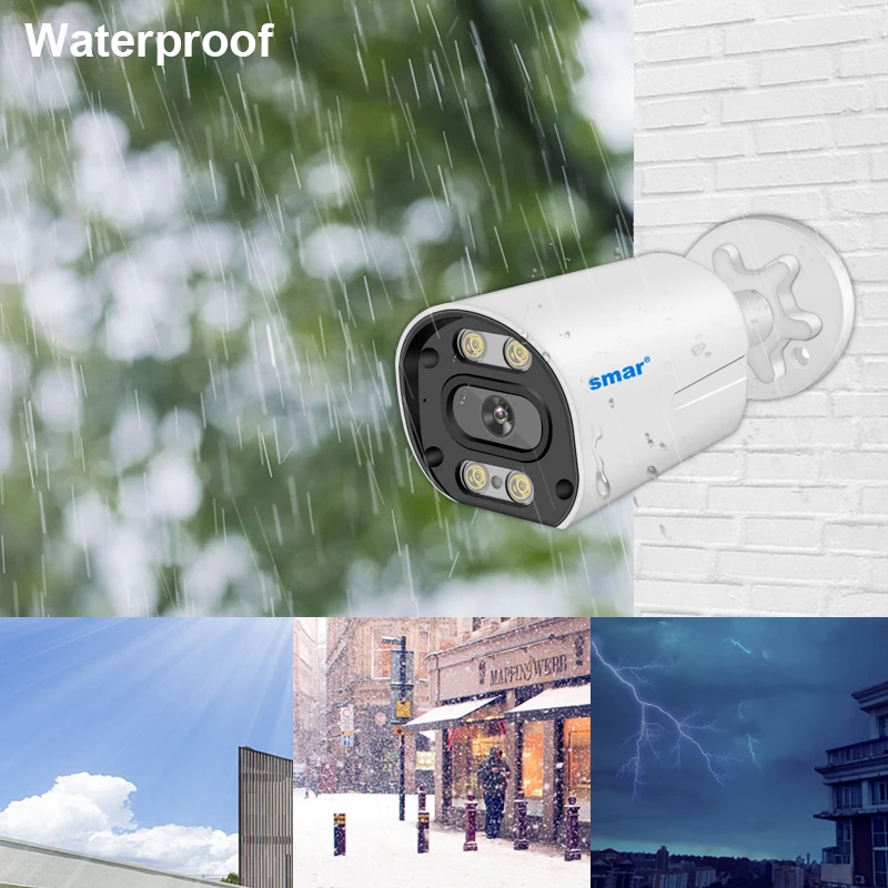 Smar 8MP 4K POE IP Camera Microphone Built-in Outdoor Waterproof Surveillance CCTV H.265 Audio Video Home Security Onvif XMEye images - 6