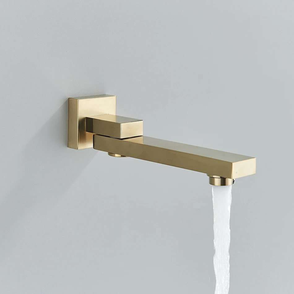 Free Shipping  Bathroom Brass Chrome/Black Bronze Shower Faucet Spout Wall Mounted Swive Bath Spout Bathroom Accessories 4