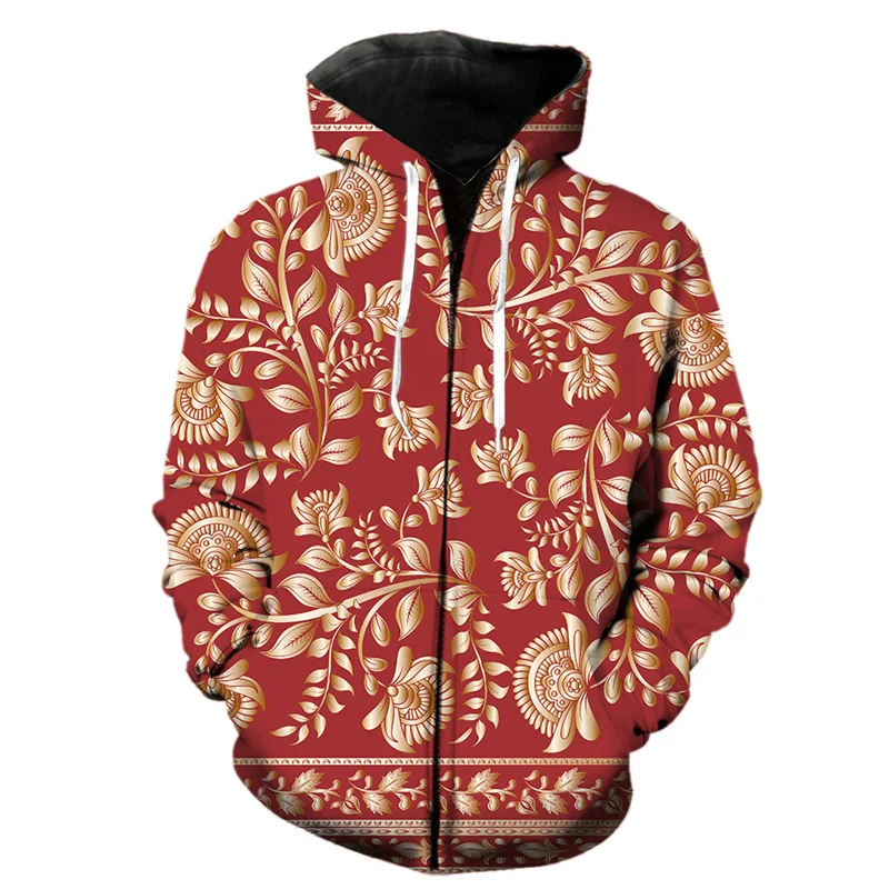 thumbnail image 1 of Sudadera con capucha exótica retro con estampado 3D para hombre, sudaderas con gráficos florales, sudaderas casuales de gran tamaño con capucha, suéteres con cremallera, parte superior holgada, 1 of 5