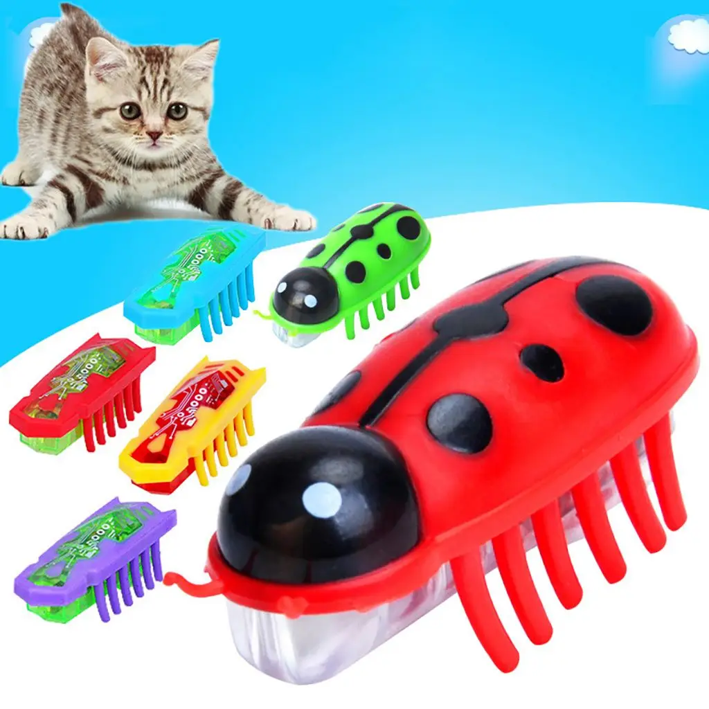 Creative Automatic Cat Toy Crawl Electric Bug Ladybug Intelligent Shake