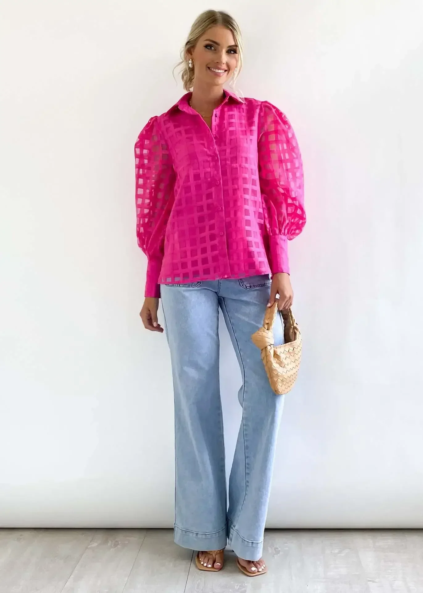 Korena Shirt - Hot Pink (2).jp