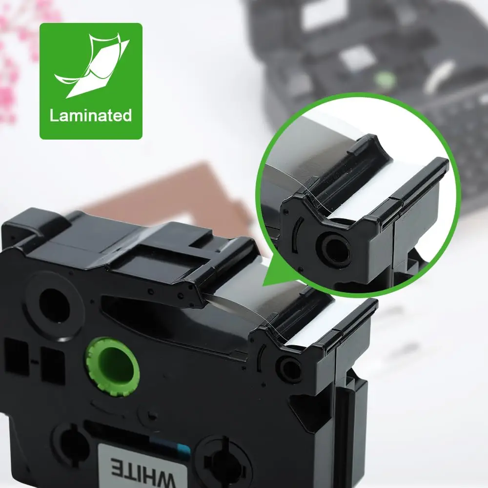 Description Picture 4 of item18mm Label Tape TZe-241 Compatible for Brother P Touch TZe Tape 18mm 0.7 Laminated White for Brother Ptouch PT-D400 PTD600 710BT