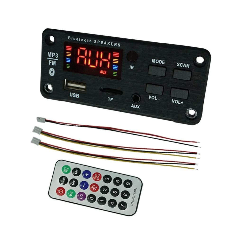 MP3 WMA Bluetooth Decoder Board DC 5V 12V Car Audio Decoder Module USB FM TF Radio AUX input with Recording audio music player bluetooth audio module ipod lcd display