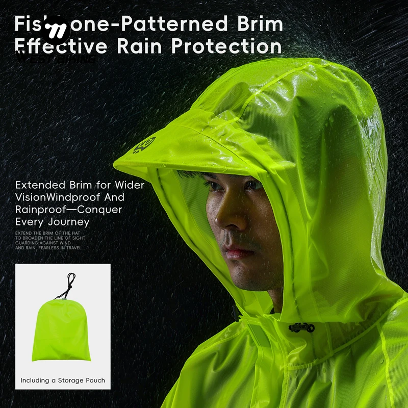 Rain Gear Unisex Raincoat Set Outdoor Rainforest Reflective