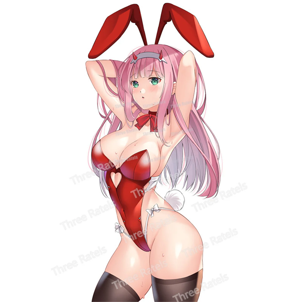 

Сексуальный кролик девочка Zero Two Fanart Peeker наклейка на машину любимый в Фране аниме эскиз наклейка JDM мультфильм Граффити наклейка s