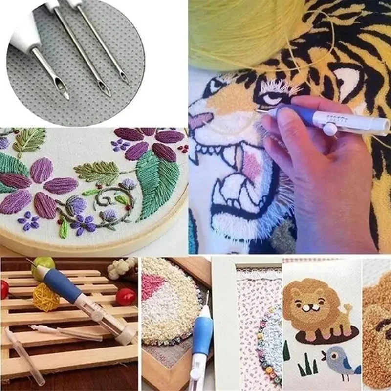 Magic Stickerei Pen Punch Nadel Kit zum Stricken von Rund nadel Kunst handwerk für DIY Näh werkzeuge