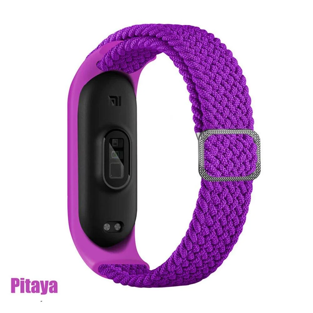 Elastic Adjustable Nylon Braided Wristband Strap - Universal Fit