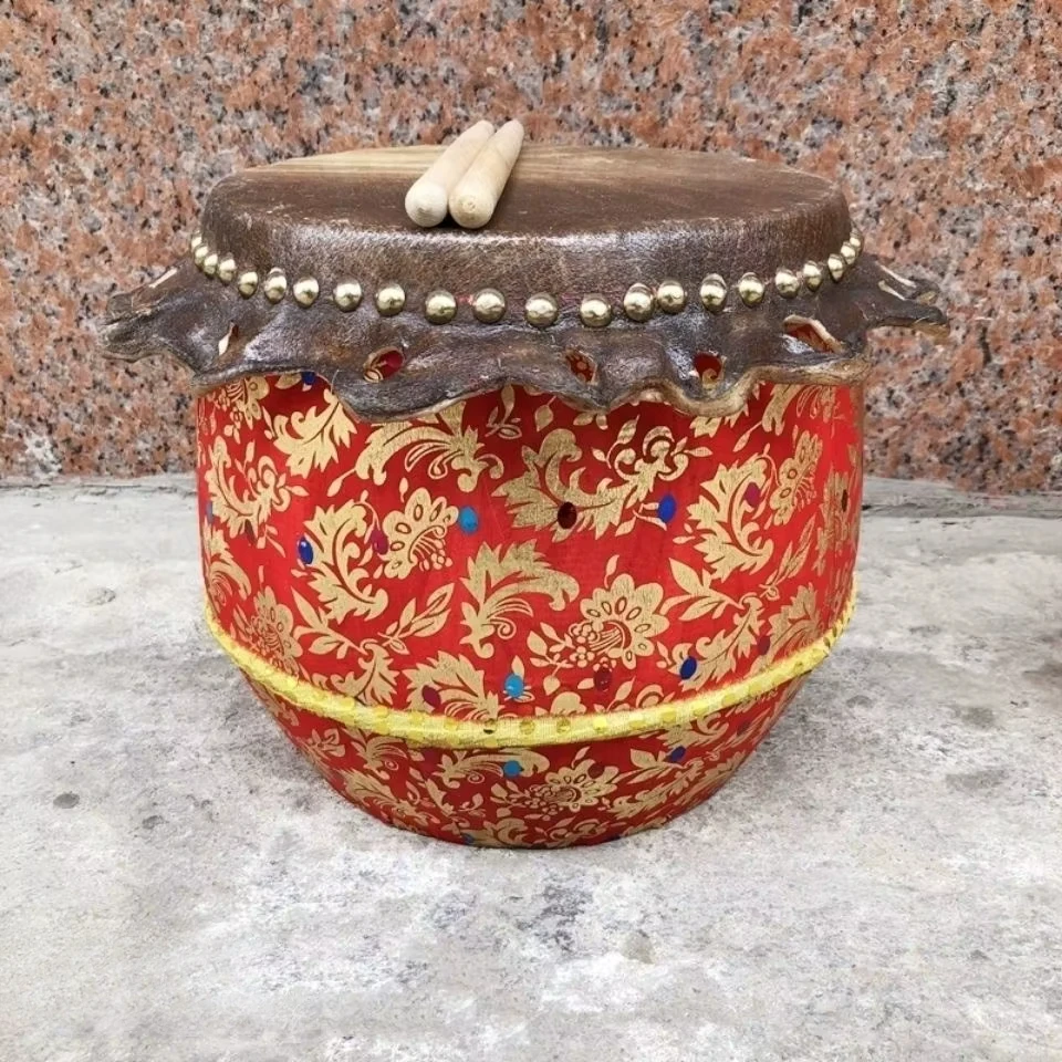 8 Inch High Quality Professional Chinese Drum Dragon and Lion Dance Wood Good Sound Traditional Musical Instrument
