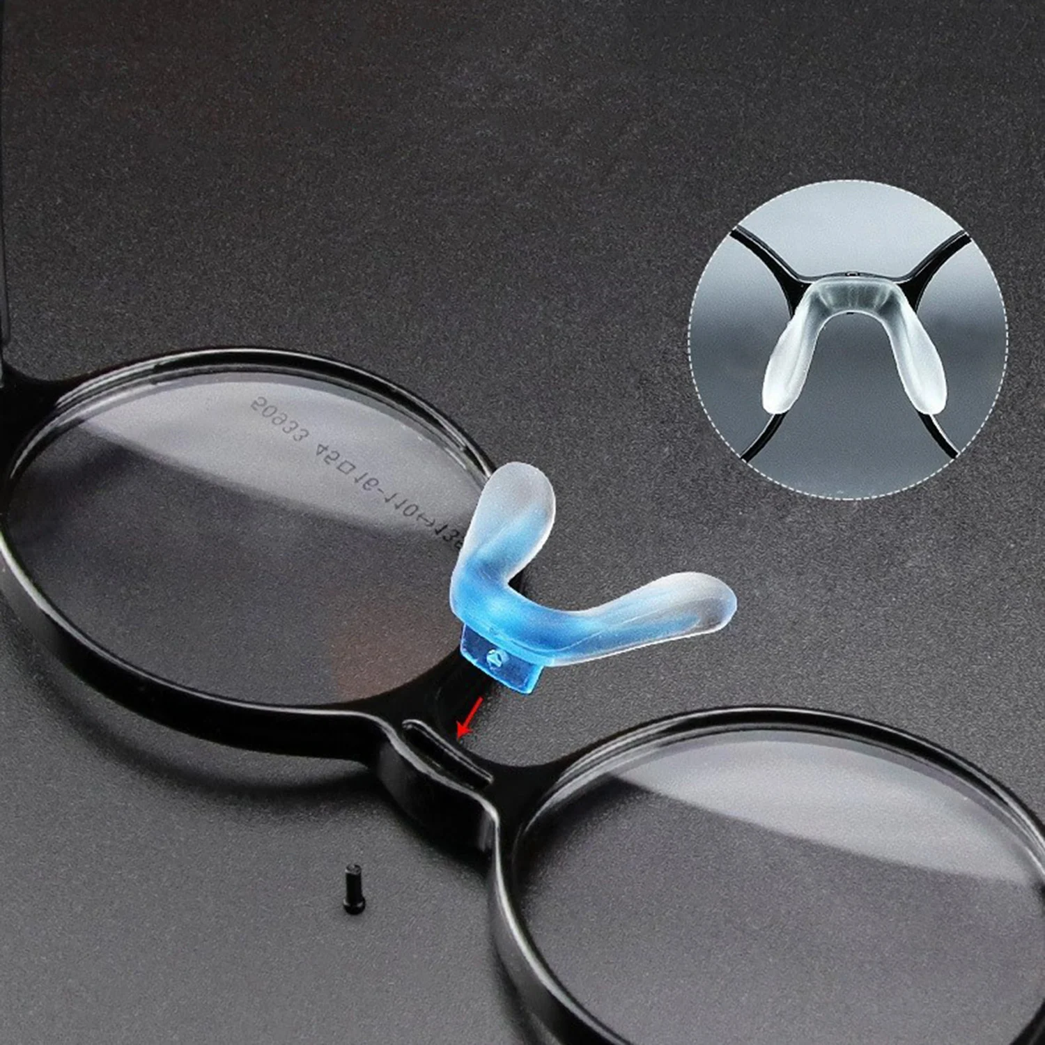 U Shaped Nose Pads Eyeglasses Plug-in Anti Slip Silicone Bridge Strap Grip Hook Nose Pads 6
