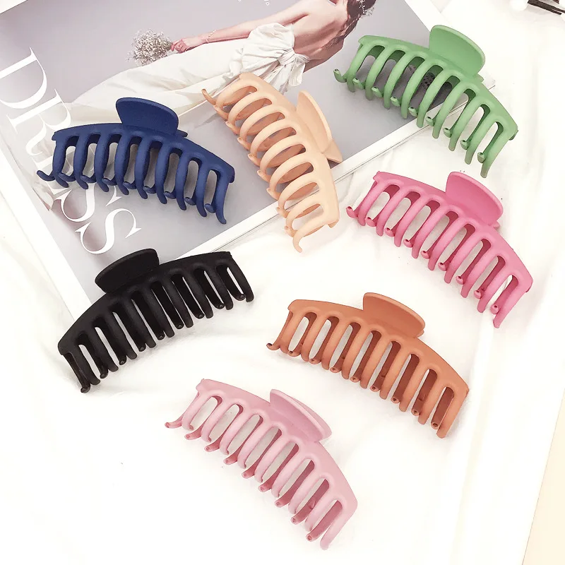 Hot Sale Solid Color Claw Clip Large Barrette Crab Hair Claws Bath Clip Ponytail Clip For Women Girls Hair Accessories Gifts