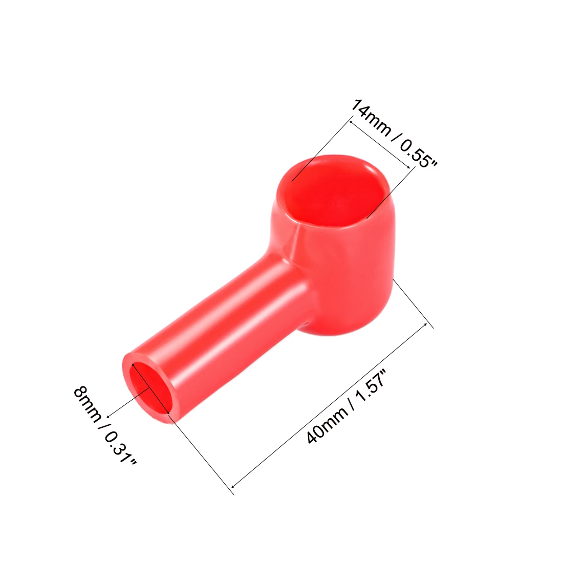 1/2/5Pairs Battery Terminal Insulating Rubber Protector Covers Red Black for 14-28mm Terminal 8-10mm Cable