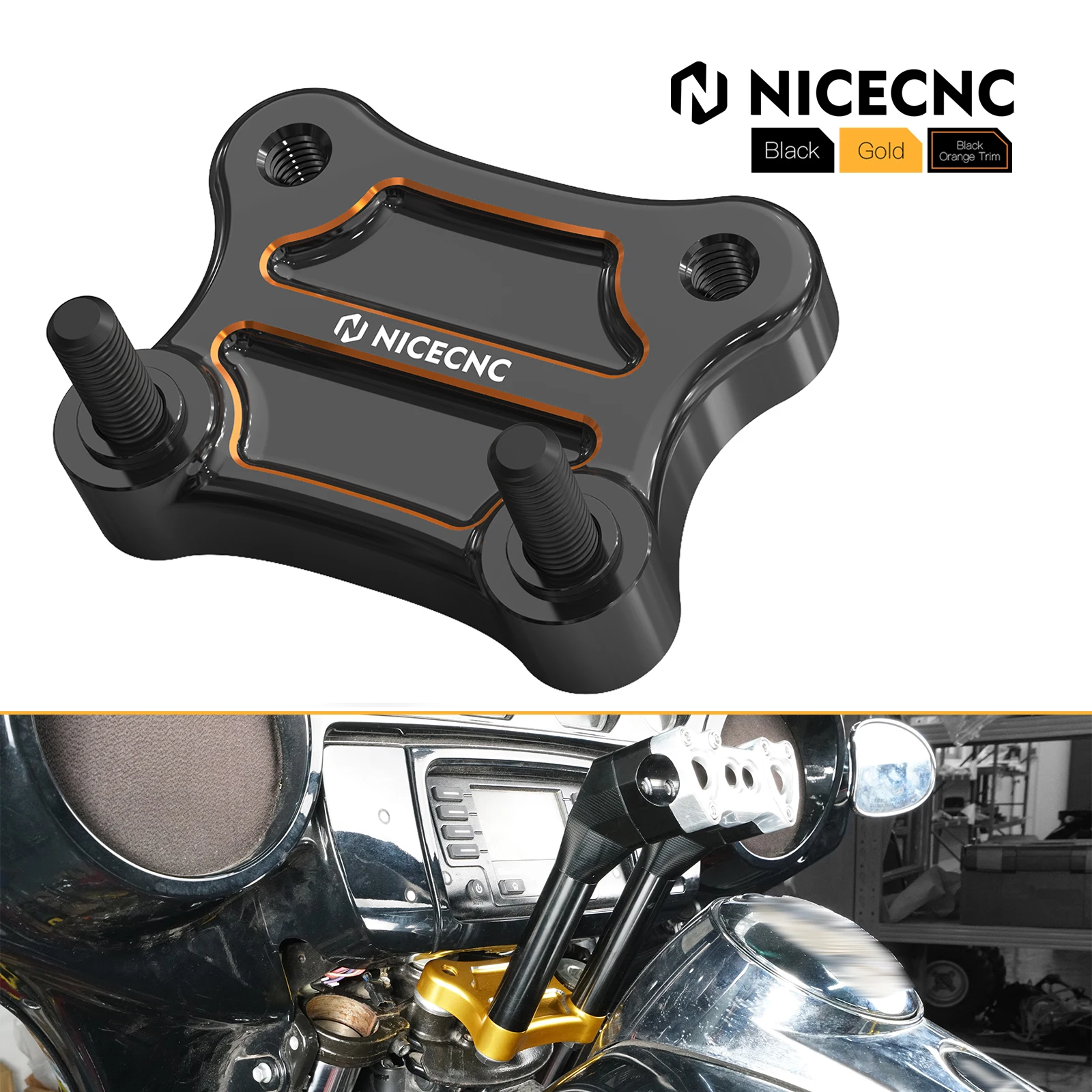 Per 2010-2023 Harley Electra Glide Standard 2.5 "Manubrio Riser Pullback Piastra Per Electra Glide Ultra Classic Flhtcu 1999-2019