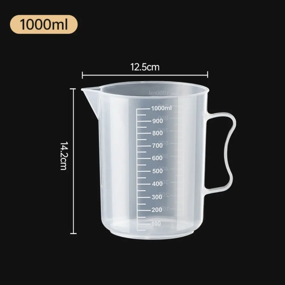Transparent Plastic Measuring Cup with Graduated Scale for Kitchen Baking and Cooking