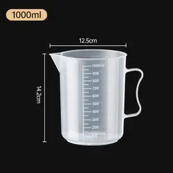 Transparent Plastic Measuring Cup with Graduated Scale for Kitchen Baking and Cooking (1000ml)