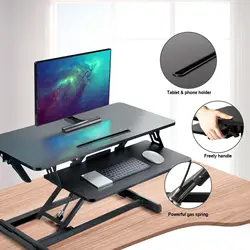 Convertisseur de bureau sur pied, support de bureau réglable pour ordinateur Portable, pour lit TV, canapé, PC, ordinateur Portable 
