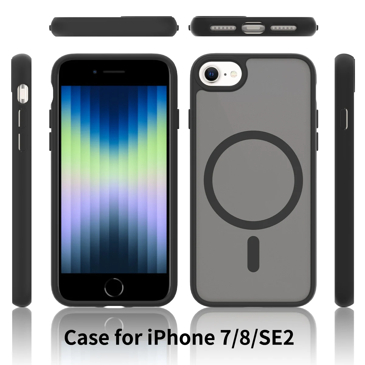 Enhanced Matte Translucent Phone Case with MagSafe Compatibility and Drop Protection