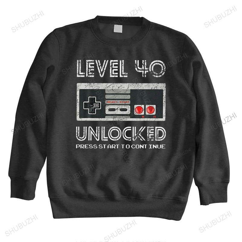 

Vintage Born In 1980 sweatshirts Men 40 Years Old 40th Birthday Gift hoodies Men hoodie long sleeve Level 40 Unlocked sweatshirt