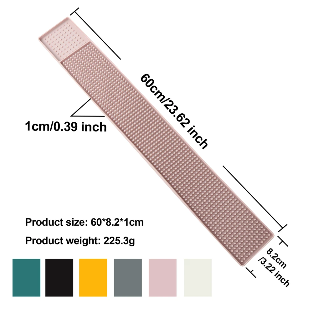 Premium Silicone Bar Mat - Durable & Stylish Spill-Proof Countertop Accessory for Home, Bars, and Restaurants