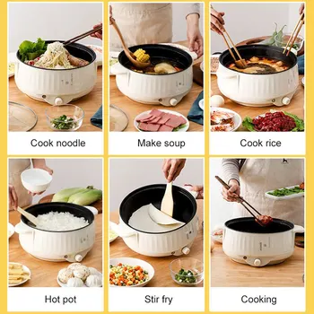 220V Multi Cookers Single/Double Layer Electric Pot 1-2 People Household Non-stick Pan Hot Pot Rice Cooker Cooking Appliances 3