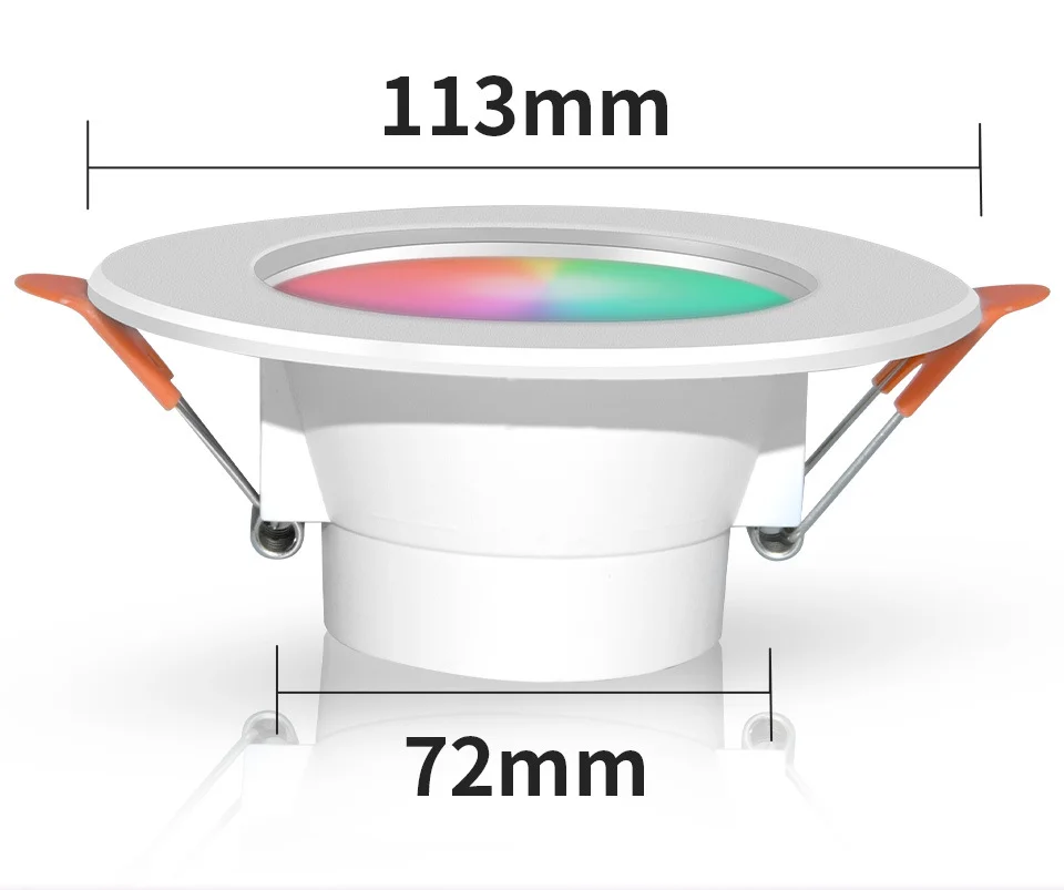 Description Picture 3 of itemSmart LED Downlights Tuya RGBCW Dimmable Ultra-Thin LED Recessed Ceiling Lamps 10W Sync to Music for Kitchen Hallway Dining Room