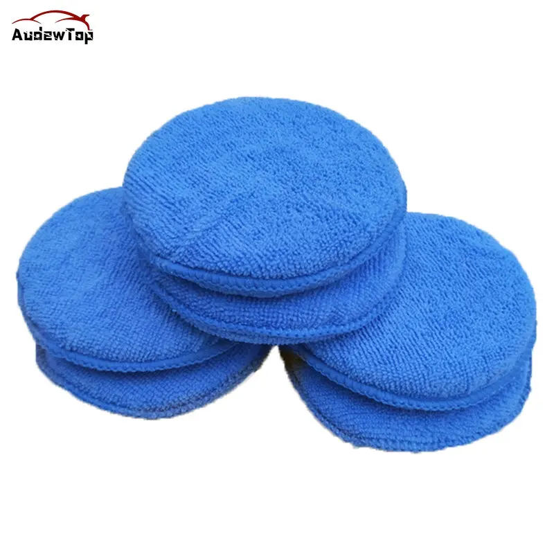 

5 inch 1/5Pcs Auto Care Polish Foam Sponge Soft Microfiber Car Wax Applicator Pad Polishing Sponge for apply and remove wax