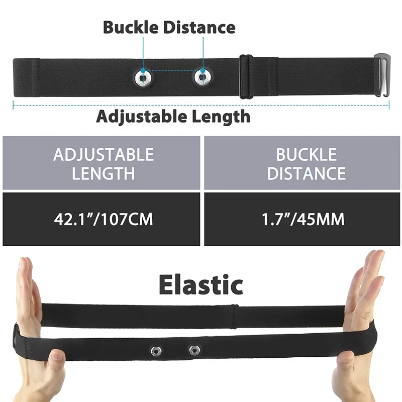 1Pc Heart Rate Monitor Replacement Strap Compatible with Polar H7 H9 H10 Coospo Wahoo Tick Garmin Magene Sensor Band Belt 4