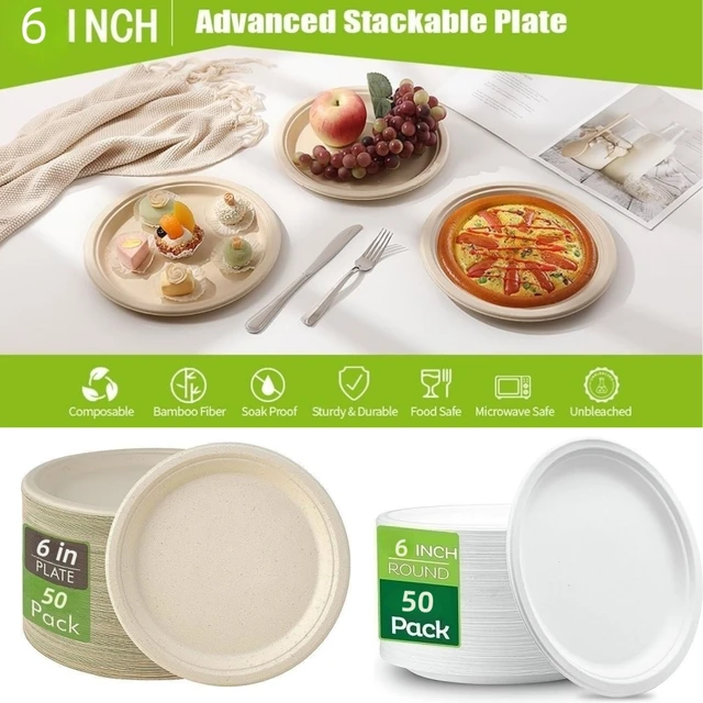 Disposable Biodegradable Disposable Plates  Biodegradable Paper Plates - 9  Inch - Aliexpress