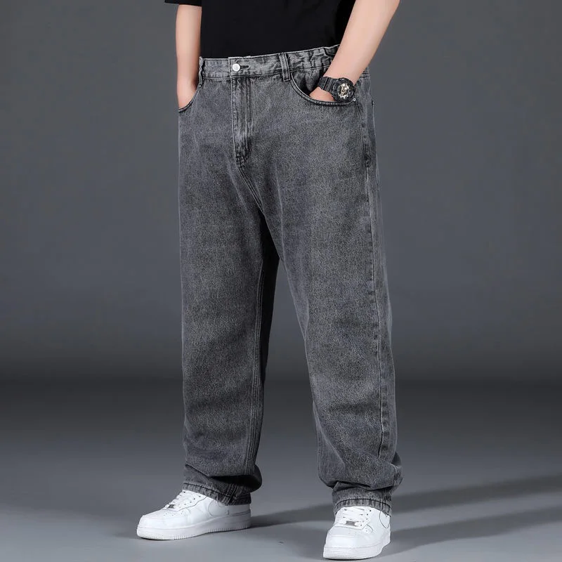 

10XL Oversize Jeans Men's Casual Pants Pantalon Homme Streetwear Trend Brand Plus Size Trousers Breathable Fat Loose Trousers