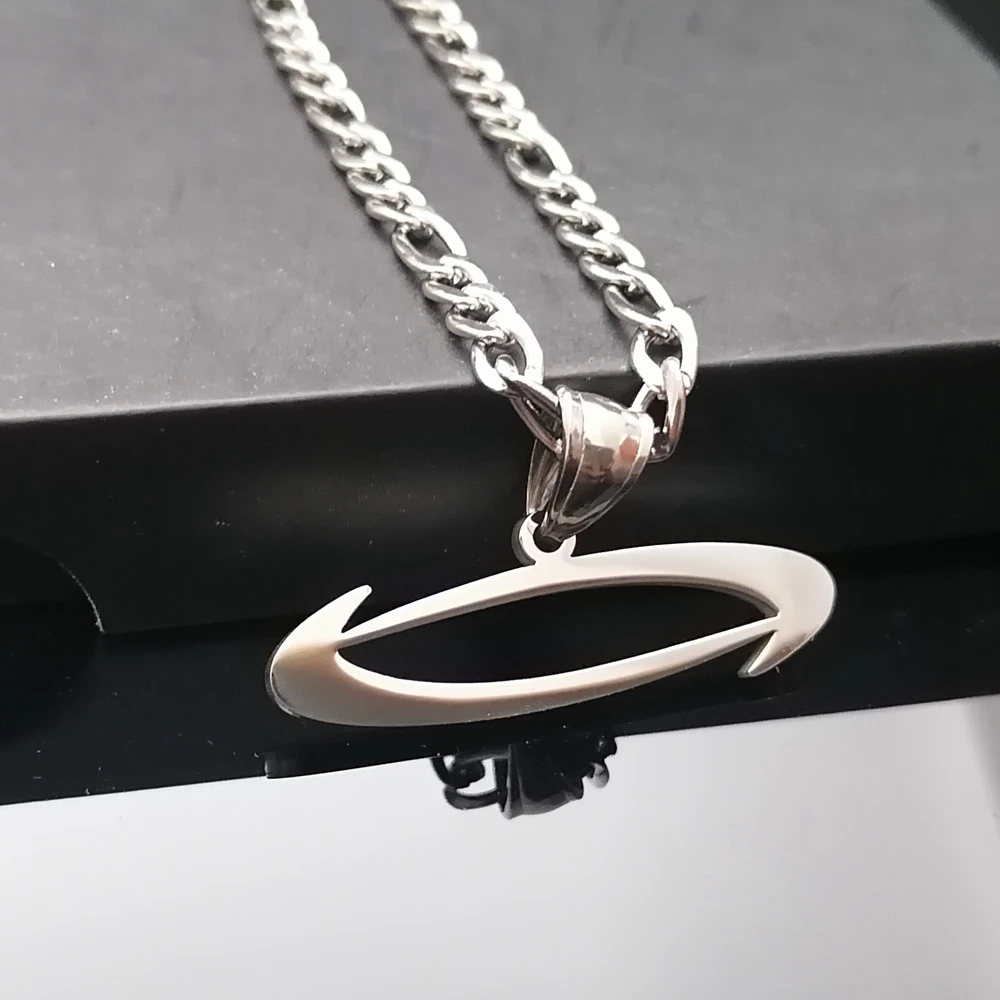 Opium 'O' Necklace High Polished Stainless Steel Pendant Nk Chain 4mm 24'' For Mens Jewelry 2