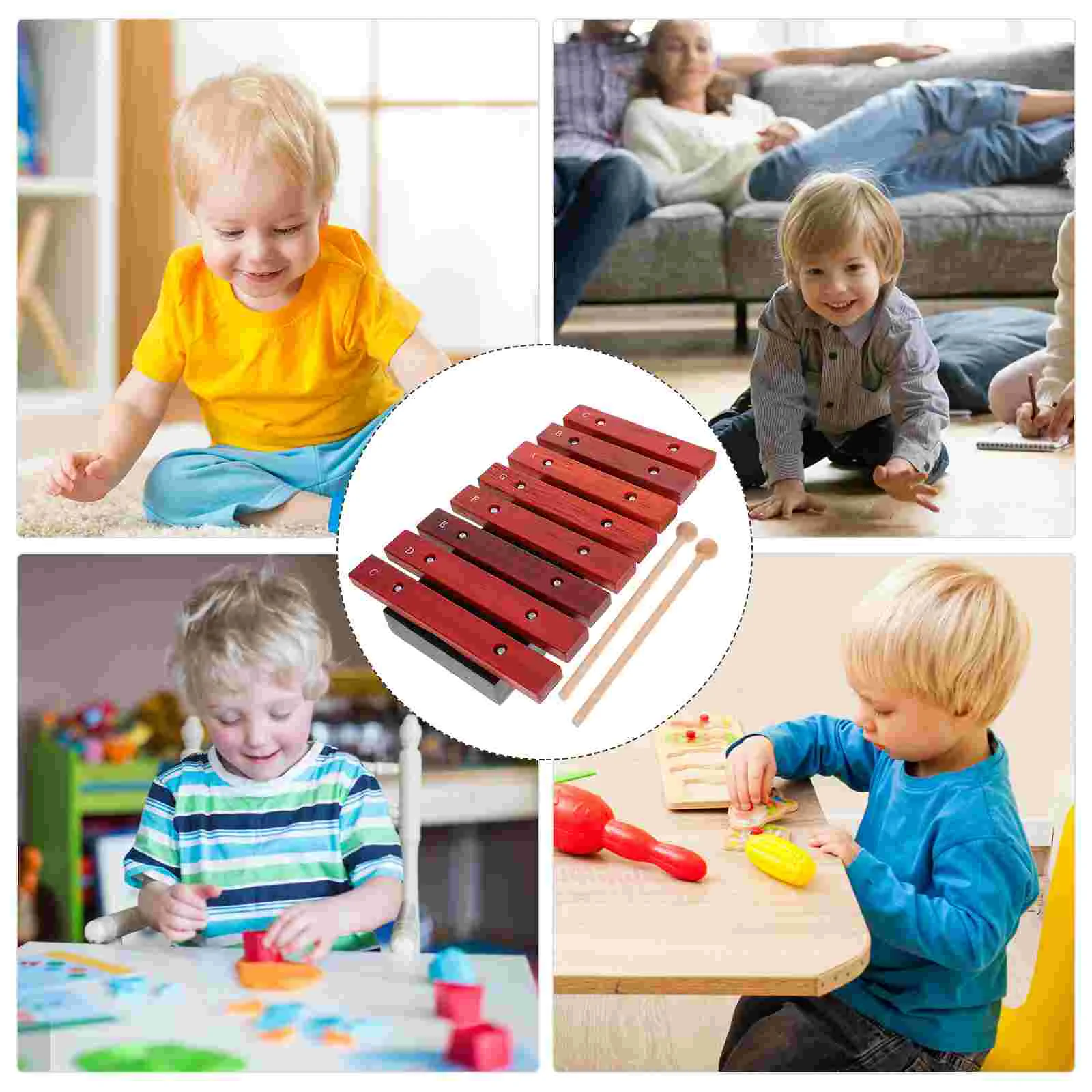 Kids Music Gifts Xylophone for Eight-note Piano Small Percussion Glockenspiel Toys
